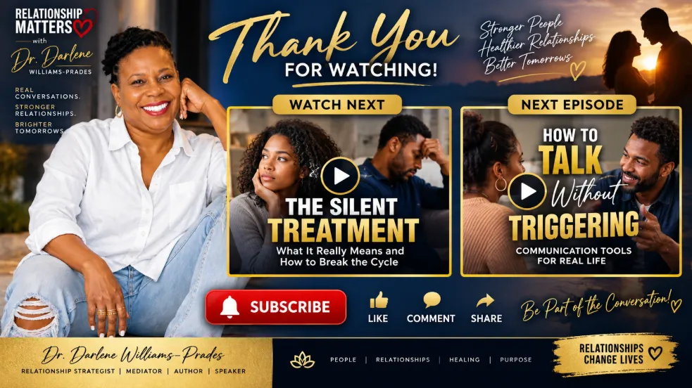 Relationship Matters with Dr. Darlene Williams-Prades YouTube show banner
